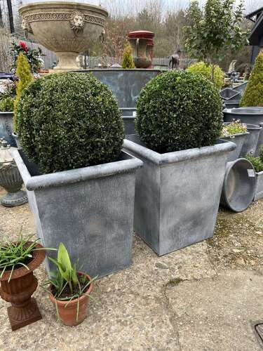 Galvanised tapered planter - metal garden planter 60 cm