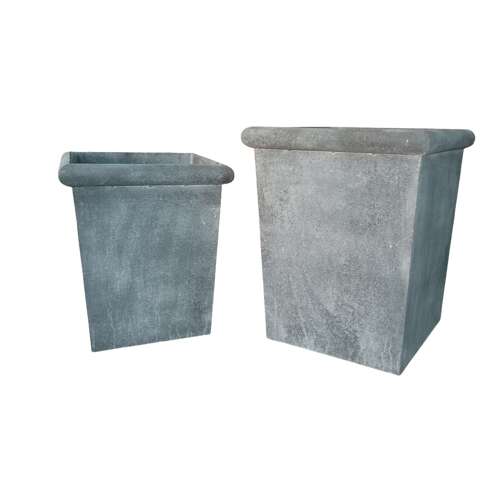 Galvanised tapered planter - metal garden planter 60 cm