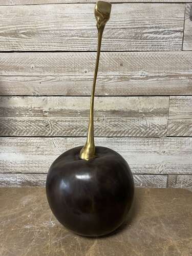 Bronze cherry sculpture - bronze cherry statue