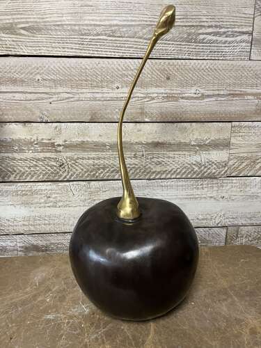 Bronze cherry sculpture - bronze cherry statue