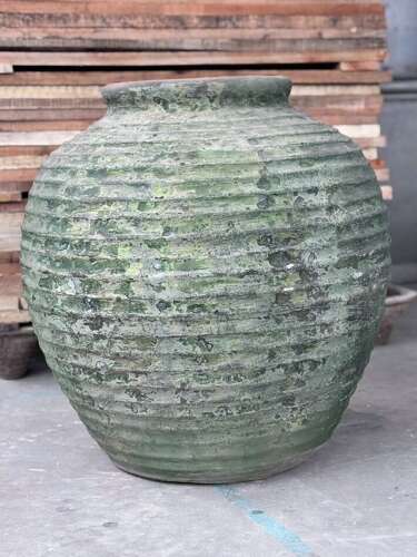 Olive jar - well aged look terracotta jar - garden pots