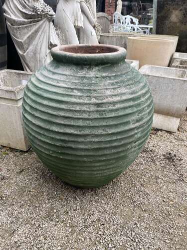 Olive jar - well aged look terracotta jar - garden pots