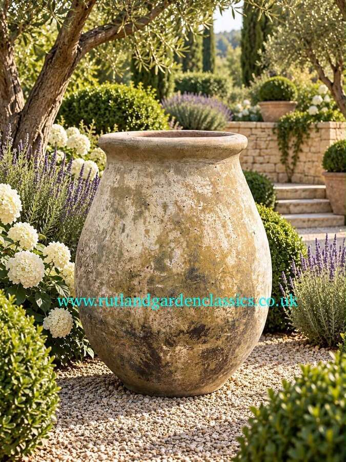Olive jar - Biot style jar - frost proof antique look jars