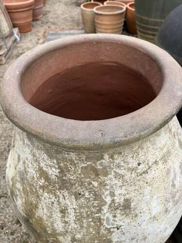 Olive jar - Biot style jar - frost proof antique look jars