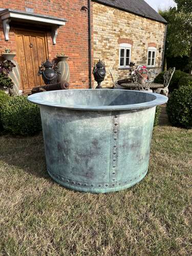 EXTRA LARGE Galvanised planter - Heavy duty tree planters - copper look finish