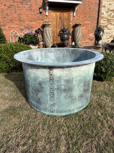 EXTRA LARGE Galvanised planter - Heavy duty tree planters - copper look finish