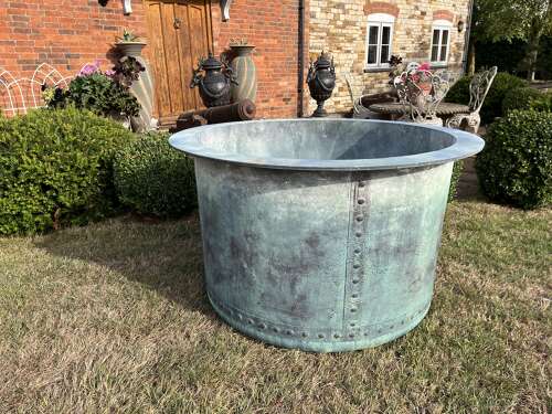 EXTRA LARGE Galvanised planter - Heavy duty tree planters - copper look finish