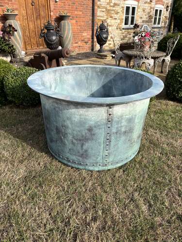 EXTRA LARGE Galvanised planter - Heavy duty tree planters - copper look finish