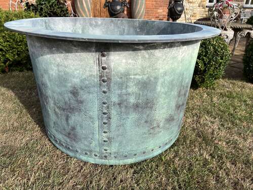 EXTRA LARGE Galvanised planter - Heavy duty tree planters - copper look finish