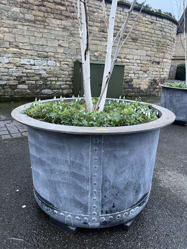 Ex Large Galvanised Planters - Heavy duty riveted tree planters