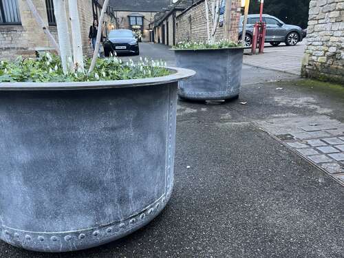 Ex Large Galvanised Planters - Heavy duty riveted tree planters