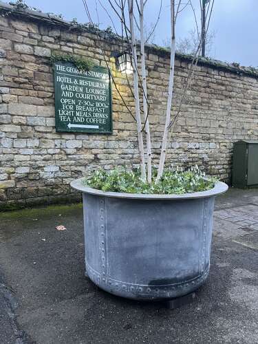 Ex Large Galvanised Planters - Heavy duty riveted tree planters