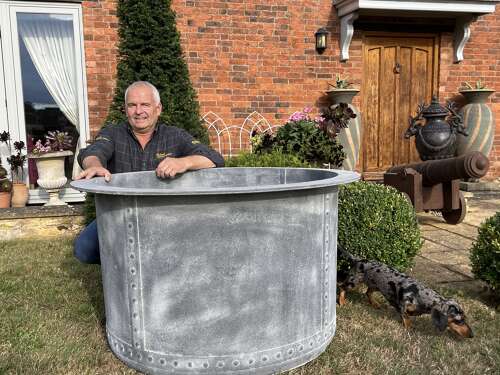 Ex Large Galvanised Planters - Heavy duty riveted tree planters