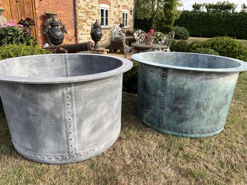 Ex Large Galvanised Planters - Heavy duty riveted tree planters