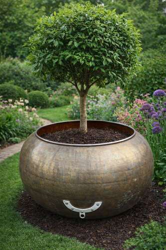 Extra large copper planter - Heavy duty copper