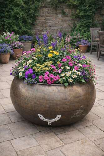 Extra large copper planter - Heavy duty copper
