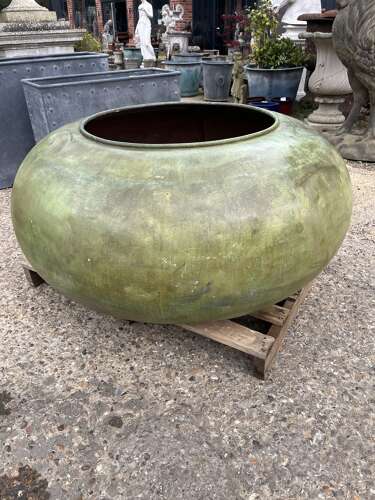 Antique copper - reclaimed copper cauldron 120 cm diameter