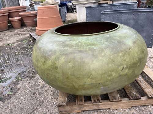 Antique copper - reclaimed copper cauldron 120 cm diameter