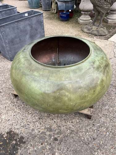 Antique copper - reclaimed copper cauldron 120 cm diameter