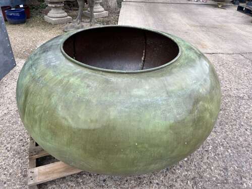 Antique copper - reclaimed copper cauldron 120 cm diameter