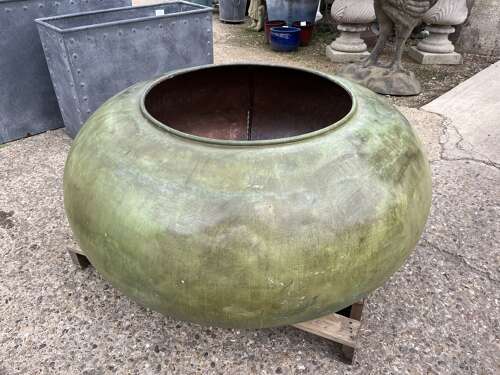 Antique copper - reclaimed copper cauldron 120 cm diameter