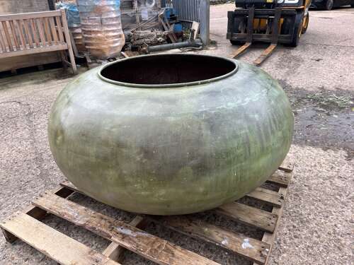 Antique copper - reclaimed copper cauldron 120 cm diameter