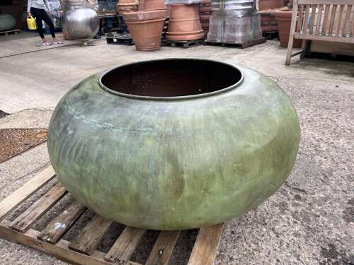 Antique copper - reclaimed copper cauldron 120 cm diameter