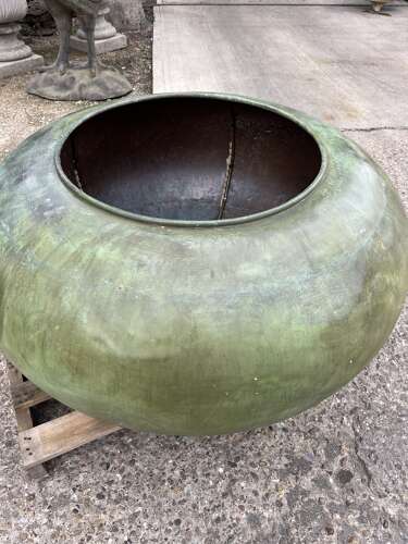 Antique copper - reclaimed copper cauldron 120 cm diameter