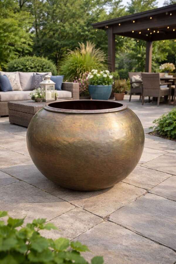 Copper Cauldron - Copper planters - copper pot 100 cm dia