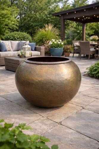 Copper Cauldron - Copper planters - copper pot 100 cm dia
