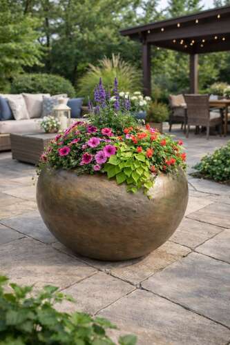 Copper Cauldron - Copper planters - copper pot 100 cm dia