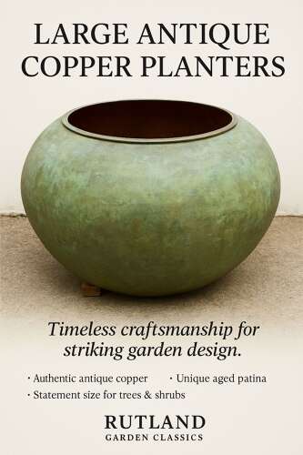 Antique copper - copper planters - reclaimed copper 120 cm