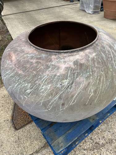 Antique copper - copper planters - reclaimed copper 120 cm