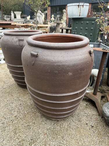 High Fired clay pot - large garden planter
