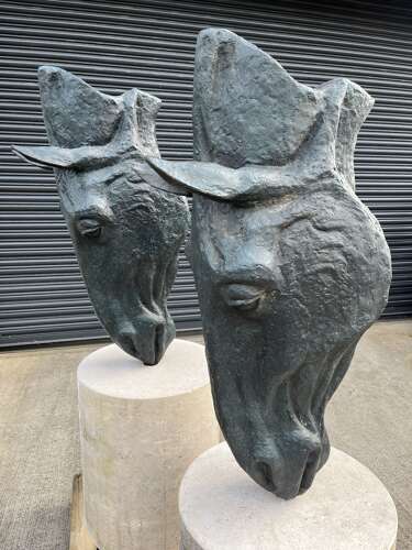 Bronze Horse Head Sculpture  - bronze sculpture - bronze horse