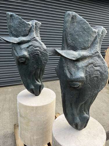 Bronze Horse Head Sculpture  - bronze sculpture - bronze horse