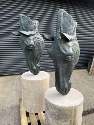 Bronze Horse Head Sculpture  - bronze sculpture - bronze horse