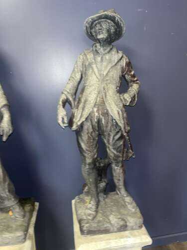 Pair of Lead Garden Statues - Garden Antiques
