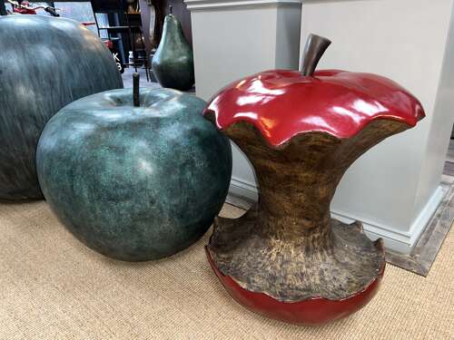 Bronze Apple core sculpture - Apple core statue made of bronze