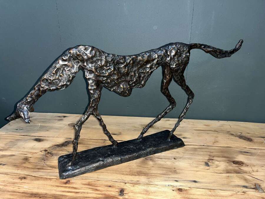 Bronze Dog Sculpture - Starving dog statue