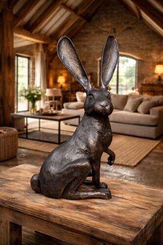 Bronze Hare - bronze hare sculpture