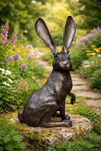 Bronze Hare - bronze hare sculpture