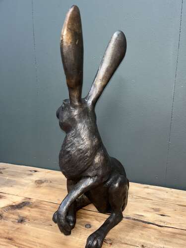 Bronze Hare - bronze hare sculpture