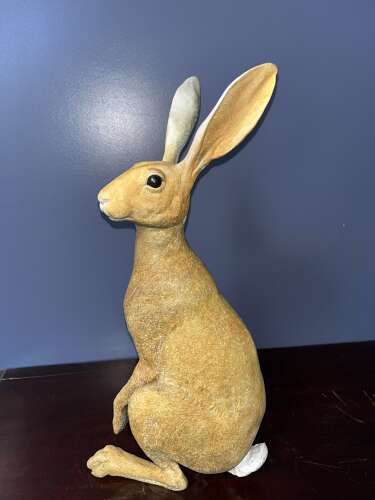 Bronze Hare - bronze hare sculpture 35 cm