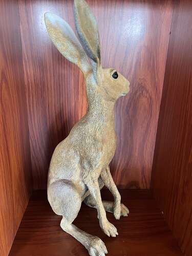 Bronze Hare - bronze hare sculpture 35 cm