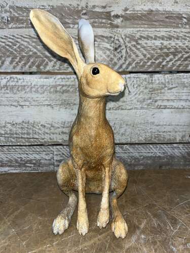Bronze Hare - bronze hare sculpture 35 cm