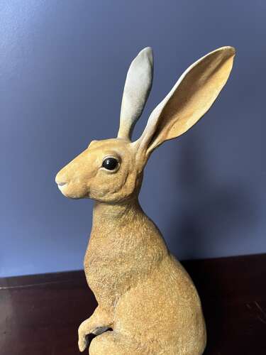 Bronze Hare - bronze hare sculpture 35 cm