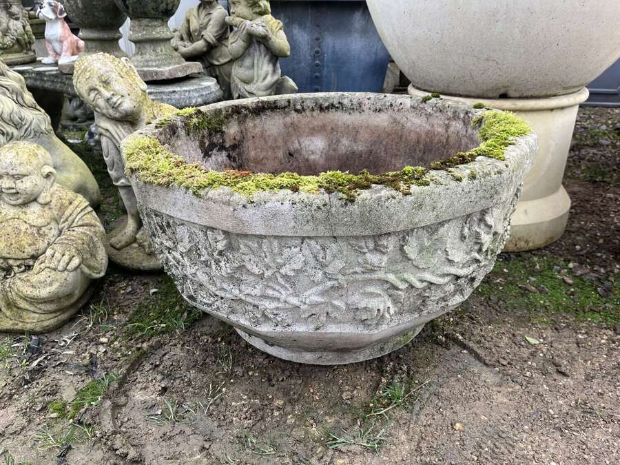 Kensington bowl by haddonstone - reclaimed stone planters