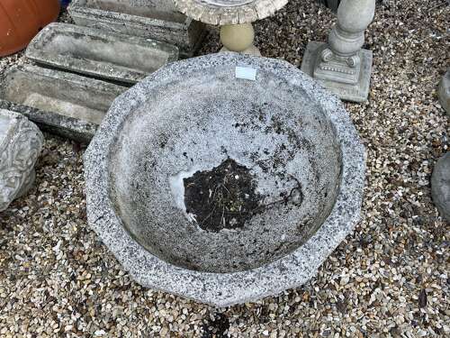Kensington bowl by haddonstone - reclaimed stone planters