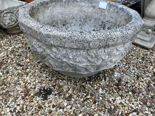 Kensington bowl by haddonstone - reclaimed stone planters